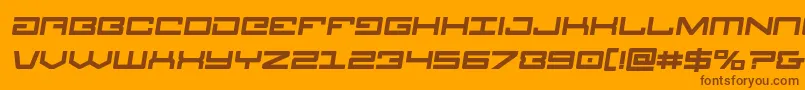 Saiba mais sobre a fonte Legionboldsemital Fonte Legionboldsemital – fontes marrons em um fundo laranja