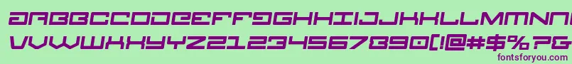 Czcionka Legionboldsemital – fioletowe czcionki na zielonym tle
