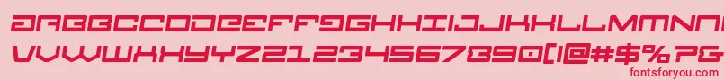 フォントLegionboldsemital – ピンクの背景に赤い文字