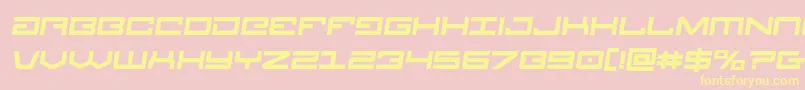 Legionboldsemital-Schriftart – Gelbe Schriften auf rosa Hintergrund