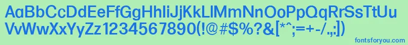 FormulaserialMediumRegular Font – Blue Fonts on Green Background