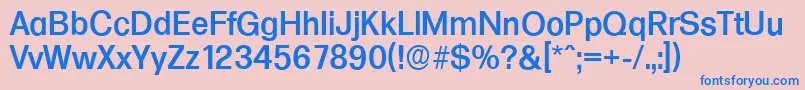 Police FormulaserialMediumRegular – polices bleues sur fond rose