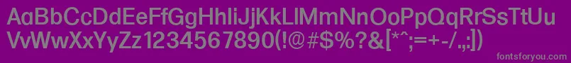 Fonte FormulaserialMediumRegular – fontes cinzas em um fundo violeta