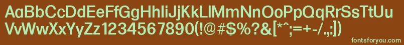 FormulaserialMediumRegular Font – Green Fonts on Brown Background