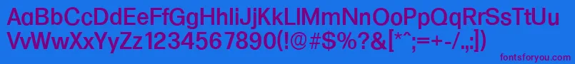 Шрифт FormulaserialMediumRegular – фиолетовые шрифты на синем фоне