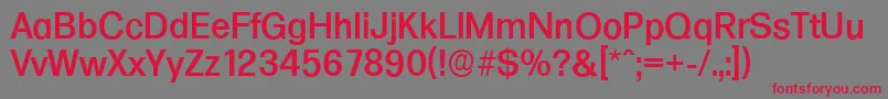 FormulaserialMediumRegular Font – Red Fonts on Gray Background