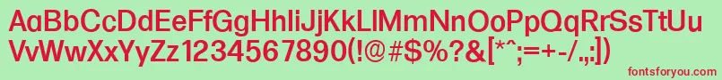 FormulaserialMediumRegular Font – Red Fonts on Green Background