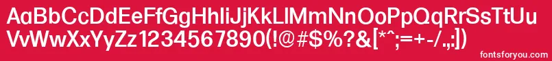 FormulaserialMediumRegular Font – White Fonts on Red Background