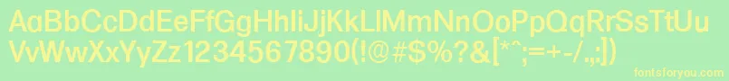 FormulaserialMediumRegular Font – Yellow Fonts on Green Background