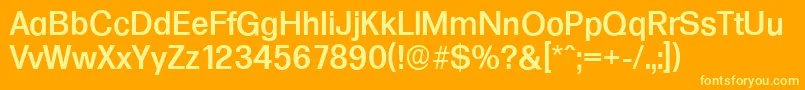 Police FormulaserialMediumRegular – polices jaunes sur fond orange