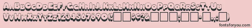 HillaryRegular-Schriftart – Schwarze Schriften auf rosa Hintergrund