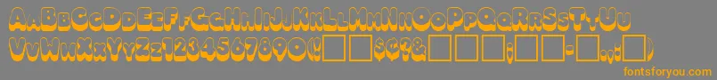 HillaryRegular Font – Orange Fonts on Gray Background