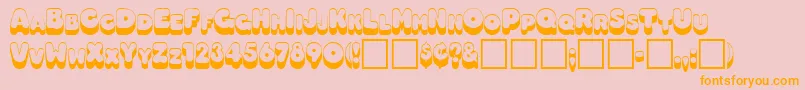 HillaryRegular Font – Orange Fonts on Pink Background