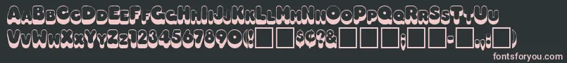 HillaryRegular Font – Pink Fonts on Black Background