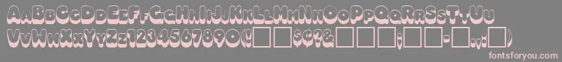 HillaryRegular Font – Pink Fonts on Gray Background