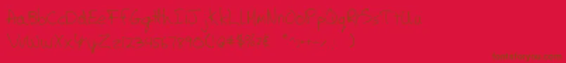 Artskyd Font – Brown Fonts on Red Background