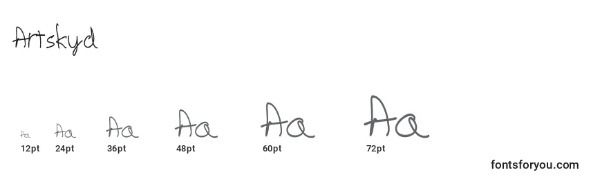 Artskyd Font Sizes