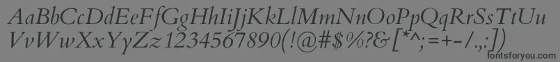 CardoItalic Font – Black Fonts on Gray Background