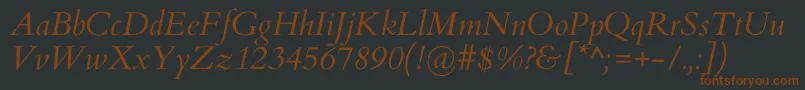 CardoItalic Font – Brown Fonts on Black Background