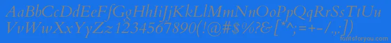 CardoItalic Font – Gray Fonts on Blue Background