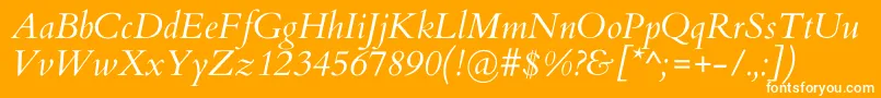 CardoItalic Font – White Fonts on Orange Background