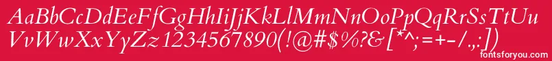 fuente CardoItalic – Fuentes Blancas Sobre Fondo Rojo