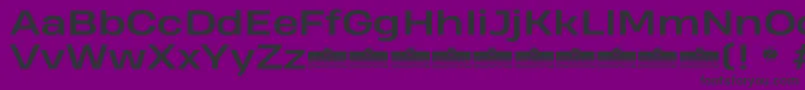 Fonte HeadingProWideBoldTrial – fontes pretas em um fundo violeta