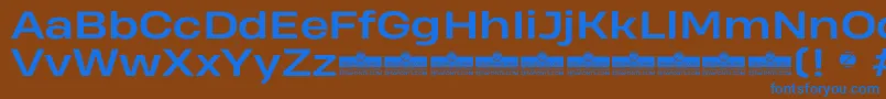 HeadingProWideBoldTrial Font – Blue Fonts on Brown Background