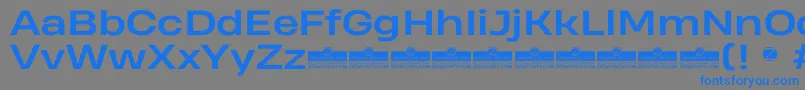 HeadingProWideBoldTrial Font – Blue Fonts on Gray Background