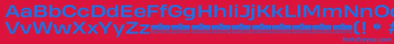 HeadingProWideBoldTrial Font – Blue Fonts on Red Background