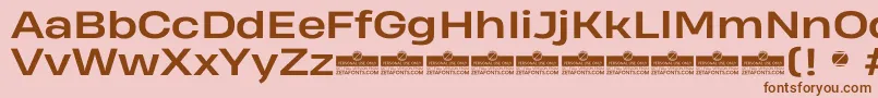 HeadingProWideBoldTrial Font – Brown Fonts on Pink Background