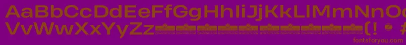 HeadingProWideBoldTrial Font – Brown Fonts on Purple Background