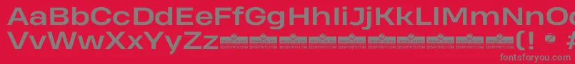 HeadingProWideBoldTrial Font – Gray Fonts on Red Background