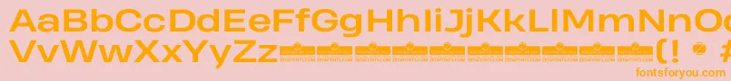 HeadingProWideBoldTrial Font – Orange Fonts on Pink Background