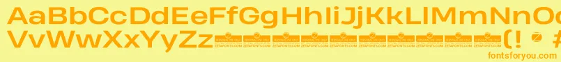 fuente HeadingProWideBoldTrial – Fuentes Naranjas Sobre Fondo Amarillo