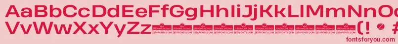 HeadingProWideBoldTrial Font – Red Fonts on Pink Background