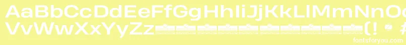 HeadingProWideBoldTrial Font – White Fonts on Yellow Background