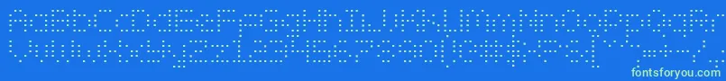 ZadoSemiCondensed Font – Green Fonts on Blue Background