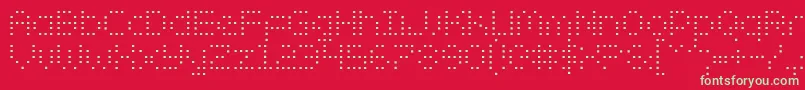 フォントZadoSemiCondensed – 赤い背景に緑の文字