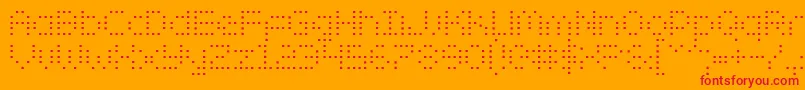 ZadoSemiCondensed Font – Red Fonts on Orange Background