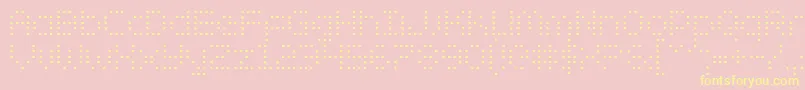 ZadoSemiCondensed-Schriftart – Gelbe Schriften auf rosa Hintergrund