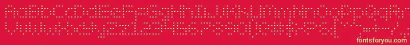 ZadoSemiCondensed Font – Yellow Fonts on Red Background