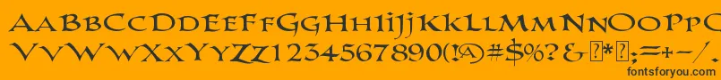 Saiba mais sobre a fonte PrColumbanDemo Fonte PrColumbanDemo – fontes pretas em um fundo laranja