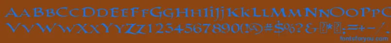 More about PrColumbanDemo Font PrColumbanDemo Font – Blue Fonts on Brown Background