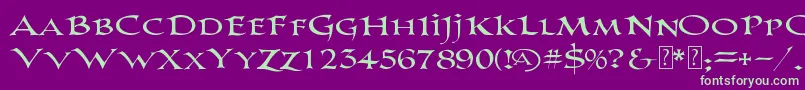 More about PrColumbanDemo Font PrColumbanDemo Font – Green Fonts on Purple Background