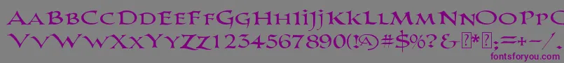 Weitere Informationen zur PrColumbanDemo-Schriftart PrColumbanDemo-Schriftart – Violette Schriften auf grauem Hintergrund