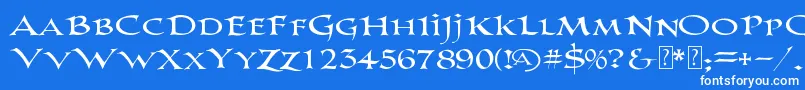 More about PrColumbanDemo Font PrColumbanDemo Font – White Fonts on Blue Background