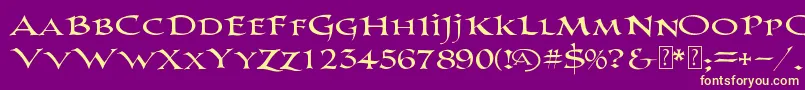 Подробнее о шрифте PrColumbanDemo Шрифт PrColumbanDemo – жёлтые шрифты на фиолетовом фоне
