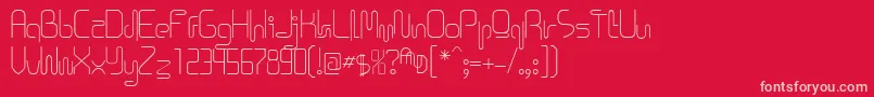 Icklips Font – Pink Fonts on Red Background
