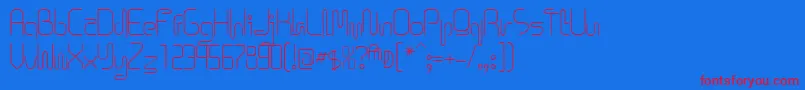 Fonte Icklips – fontes vermelhas em um fundo azul